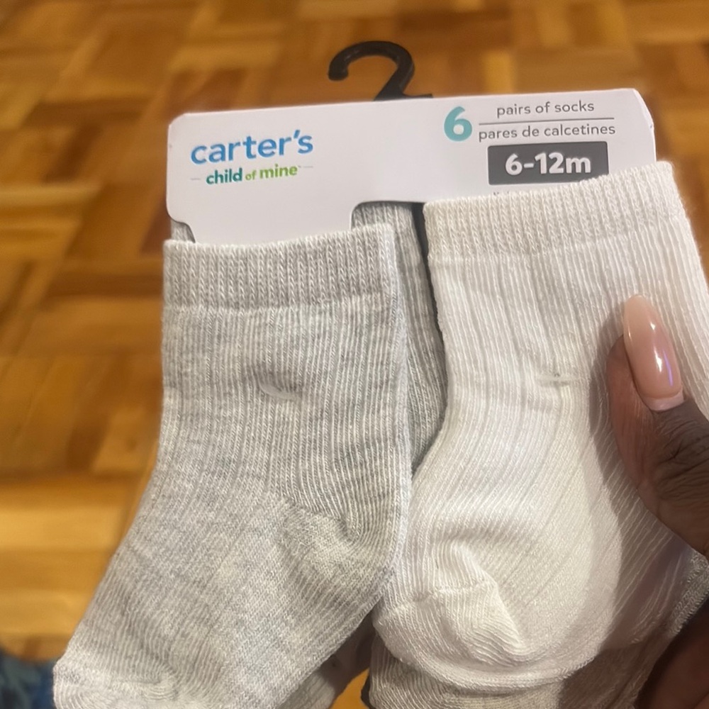 Child of Mine Gray and White Casual Socks
